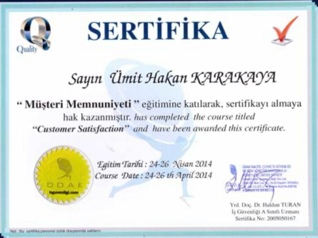 Ankra Dedektif SERTİFİKALARIMIZ